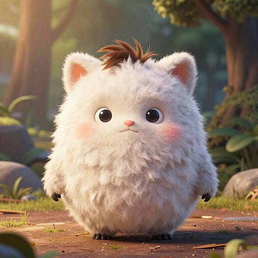 Fluffy Elon Musk Cartoon Creature