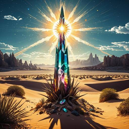 Majestic Crystal Spire in Desert Paradise