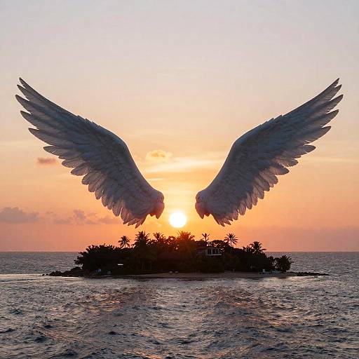 Angel Winged Cruise Ship at Sunset