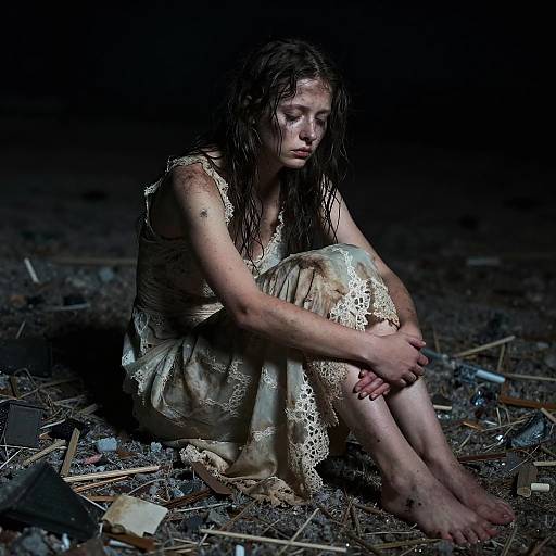 Desolate Poetess in Dark Synth Cinema