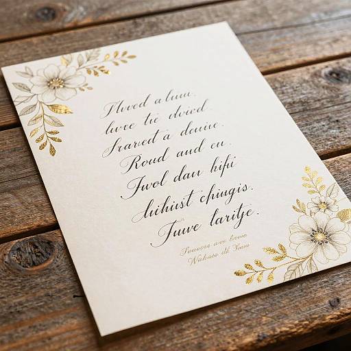 Elegant Floral Calligraphy Invitation