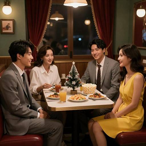 Cozy Conversations in a Vintage Eatery