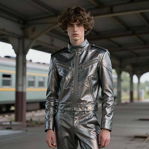 Futuristic Bowl Cut Editorial Portrait