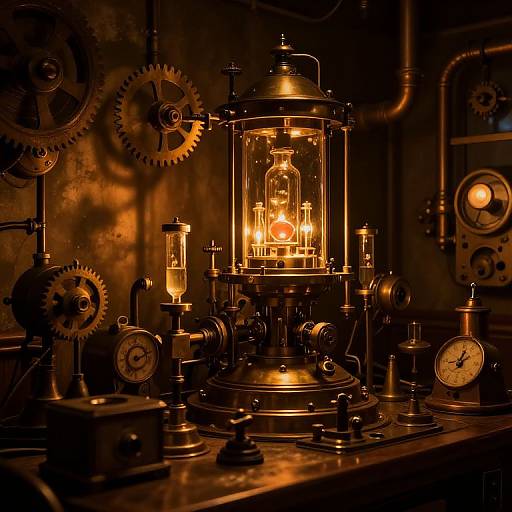 Steampunk Opium Laboratory Interior