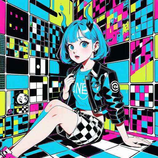Vibrant Pop Art Character Illustration