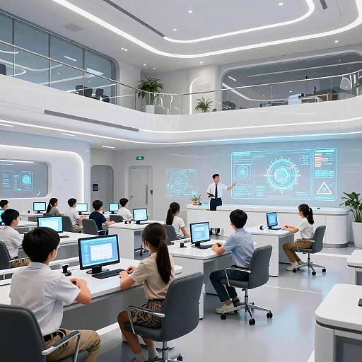 Futuristic AI-Driven Educational Auditorium