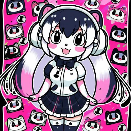 Illustration of African penguin (kemono friends), kemono friends in the style of Maett