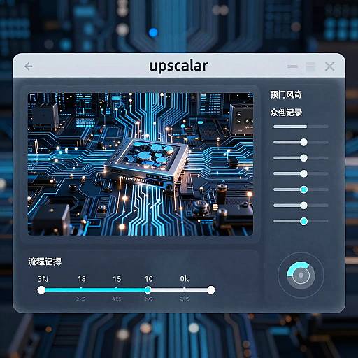 Futuristic PNG Upscaler Dashboard UI