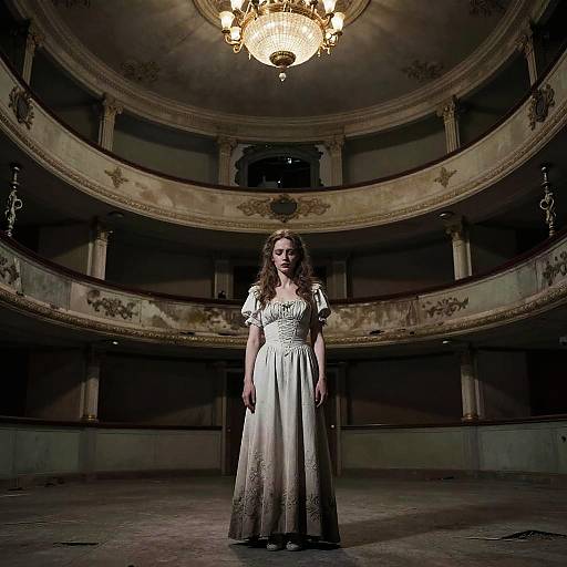 Regal Ghost in Dilapidated Opera Balcony