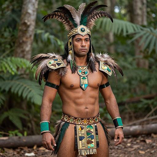 Jungle Warrior Man Costume