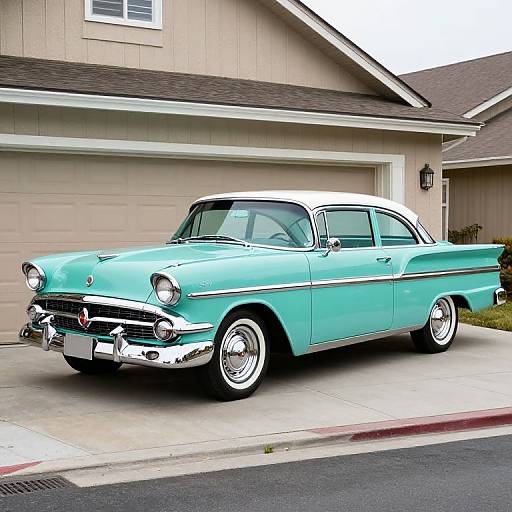 Vintage 1955 Turquoise Ford Fairlane