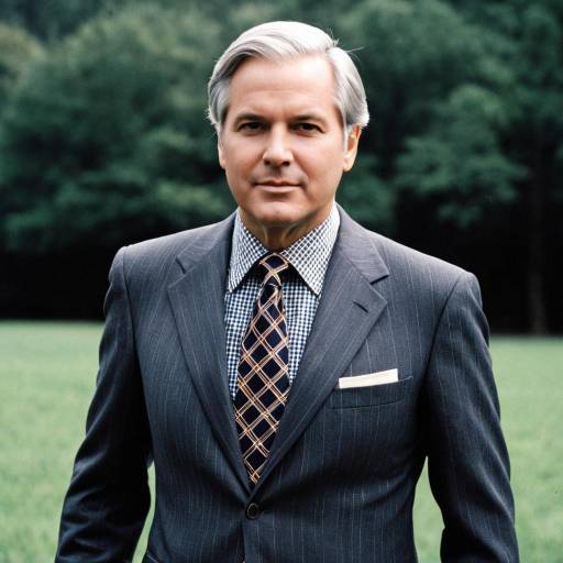 Middle-aged Man in 1970s Style Suit