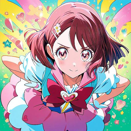 Illustration of Hanadera nodoka, healin' good precure in the style of Eudetenis