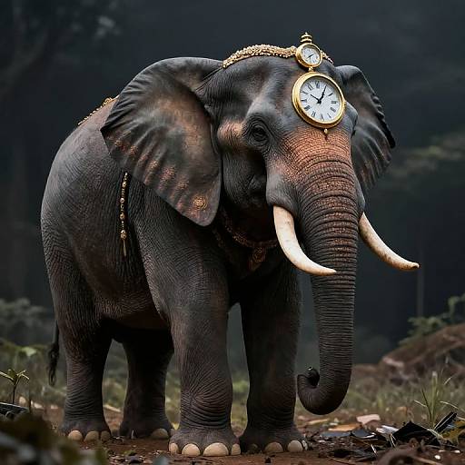 Enigmatic Elephant Guardian of Time