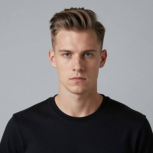 Sharp Butch Cut European Man