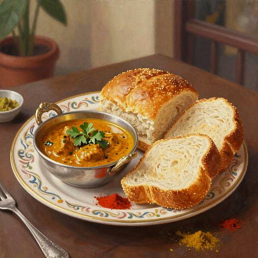 Ornate Prata with Curry and Spices