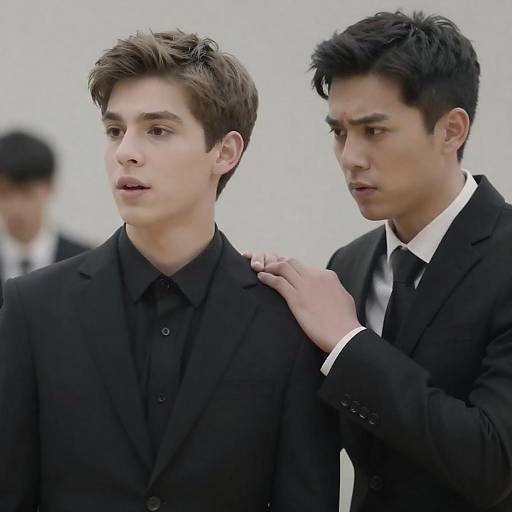 Serious Young Men in Black Suits