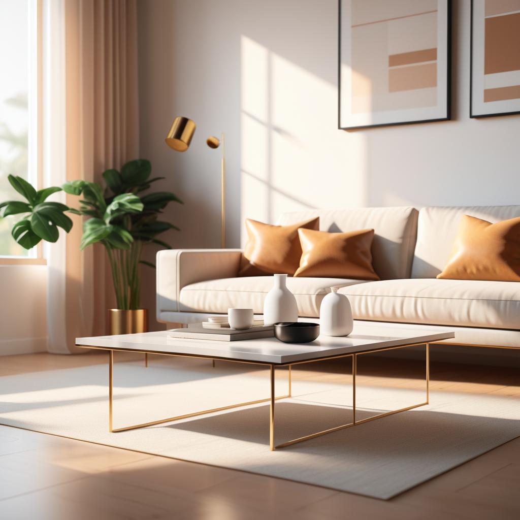 Elegant Minimalistic Living Room in 8K