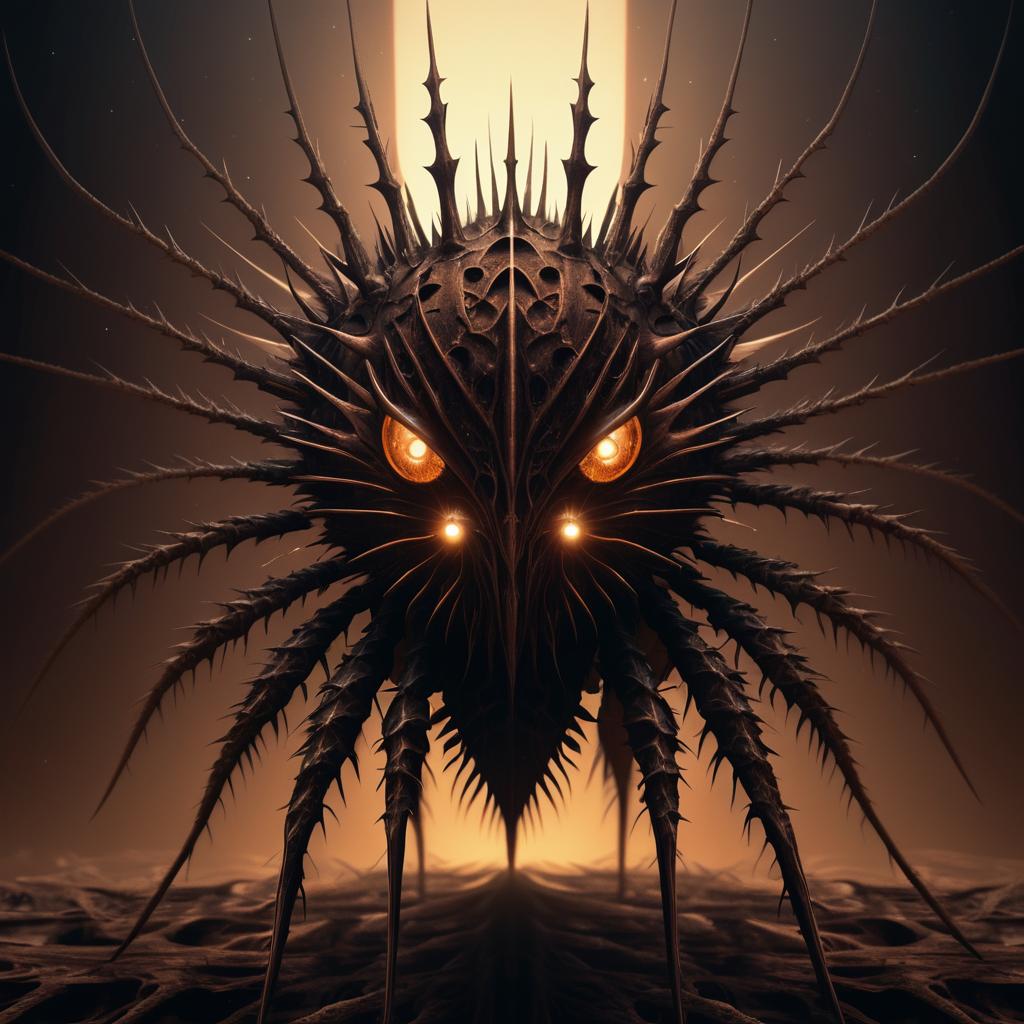 Surreal Insectoid Creature with Spiny Projections