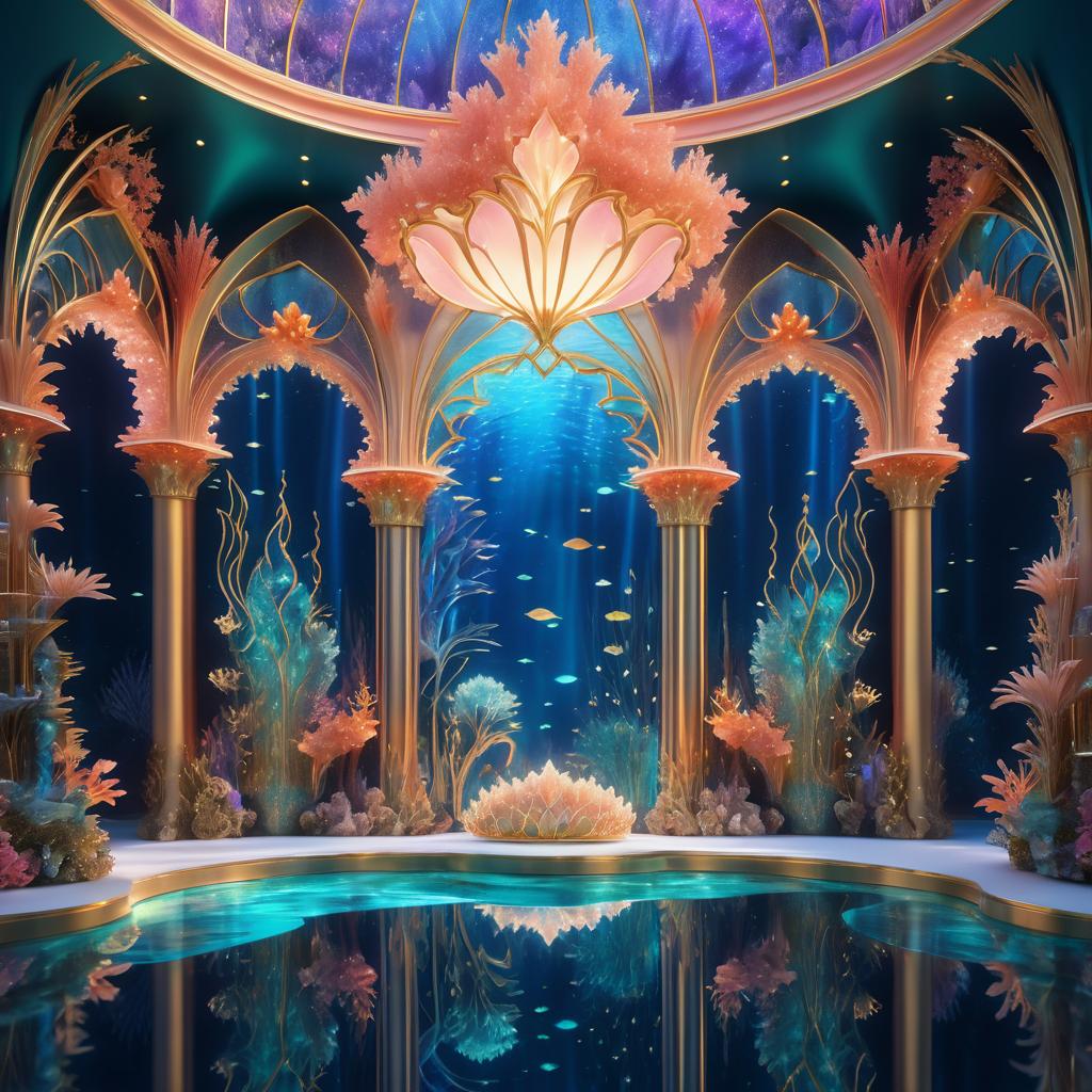 Elegant Art Nouveau Coral Palace Underwater