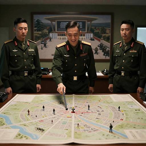 Strategic Planning in Military Command Center