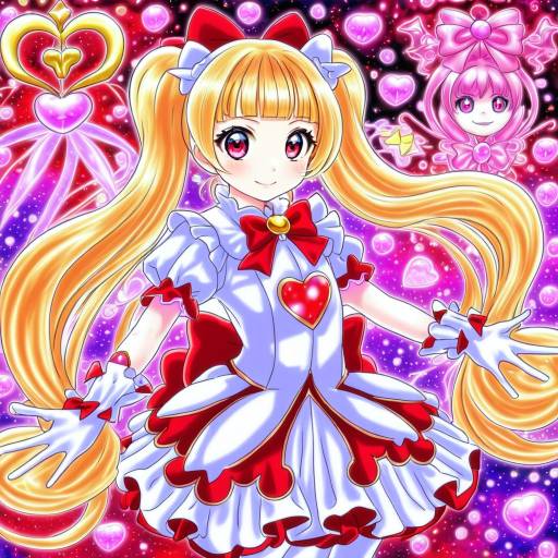 Illustration of Aisaki emiru, precure in the style of Gaoo (frpjx283)