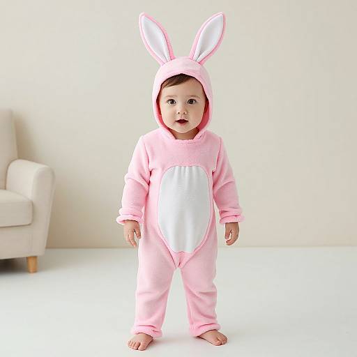 Baby in Pink Bunny Costume