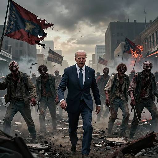 Zombie Biden Leading Undead Horde