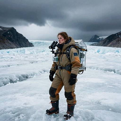 2891 Arctic Botanist on Stormy Glacier