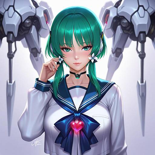 Illustration of Multi (to heart), to heart (series) in the style of Citemer