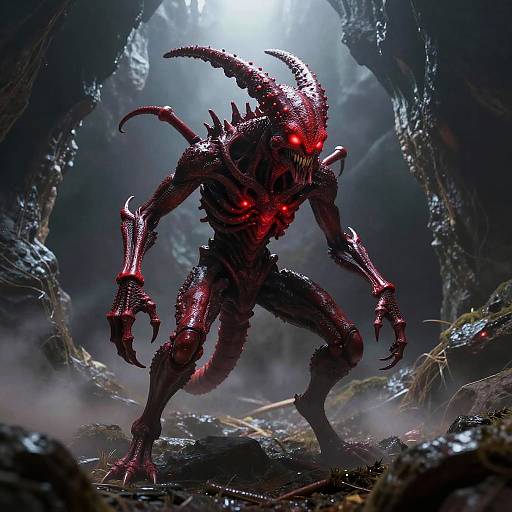 Chromatic Predator in Giger Style