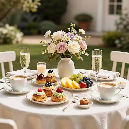 Elegant Bougie Brunch Table Setting