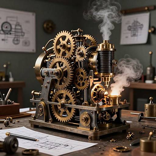 Intricate Steampunk Cracon Machine