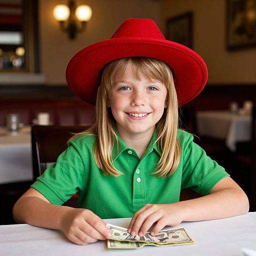 Boy in Themed Fancy Dress at Restaurant