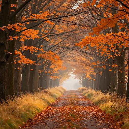Serene Autumn Forest Path