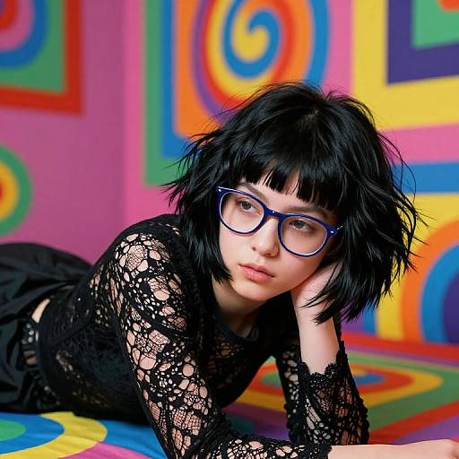 Egon Schiele Style Teen Girl Portrait