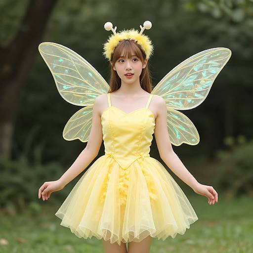 Yellow Fairy Costume Design