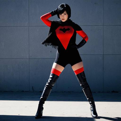 Solo Superhero in Red and Black Costume