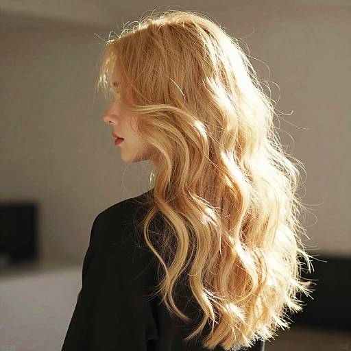 Sunlit Blonde Hair Portrait