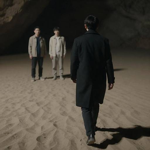 Mysterious Man in Black Coat Photograph