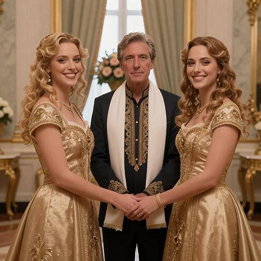 Elegant Gathering in a Lavish Room