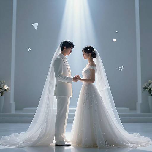 AI Wedding in Futuristic Chapel