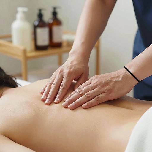 Hands Massaging Lower Back Close-Up