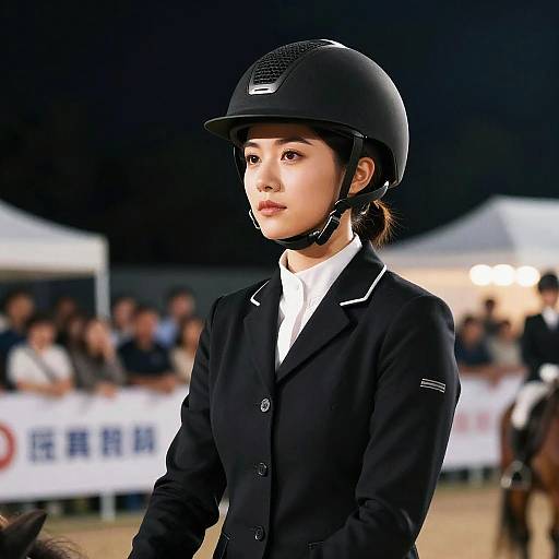 Female Equestrian in Competition Outfit