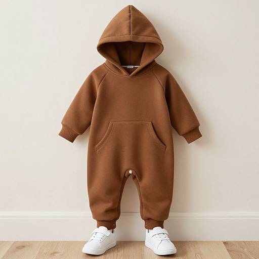 Toddler Brown Hoodie Sweatsuit Outfit