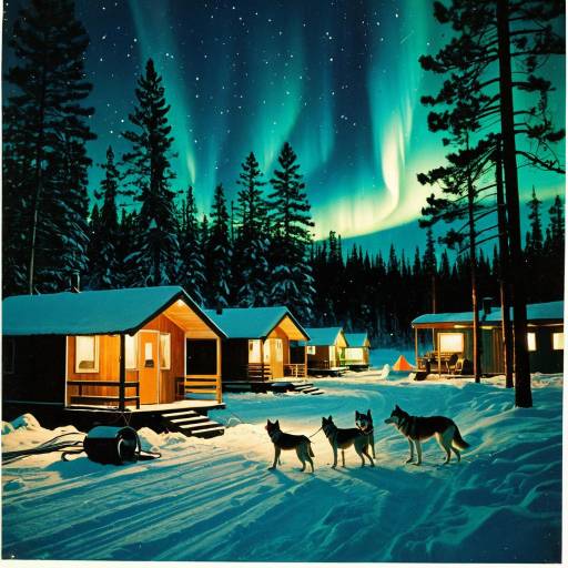 Northern Lights Over Sled Dog Camp