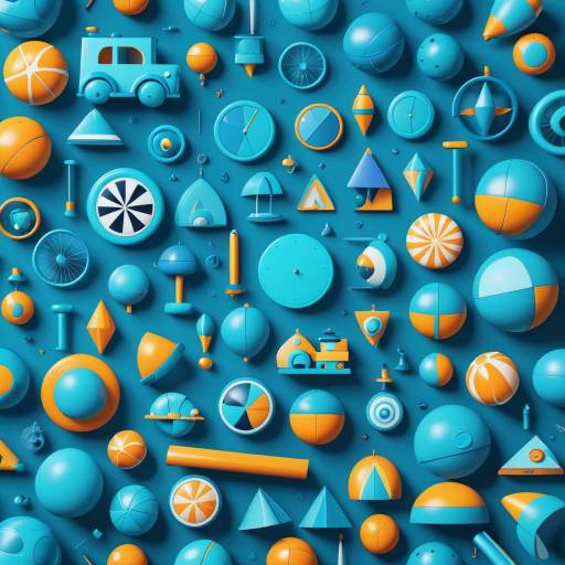 Colorful Kids Toy Collection in Blue and Orange
