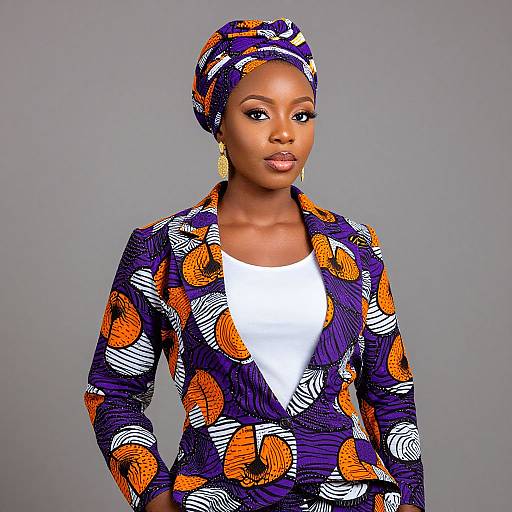 Elegant African Print Fashion Showcase