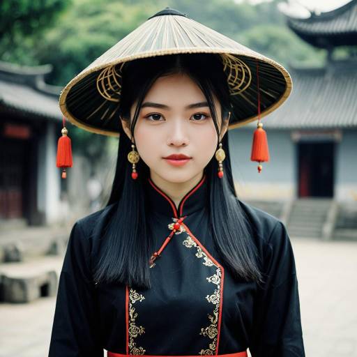 Vietnamese Woman in Traditional Costume