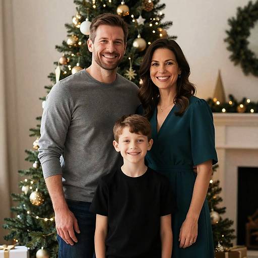 Heartwarming Family Christmas Portrait
